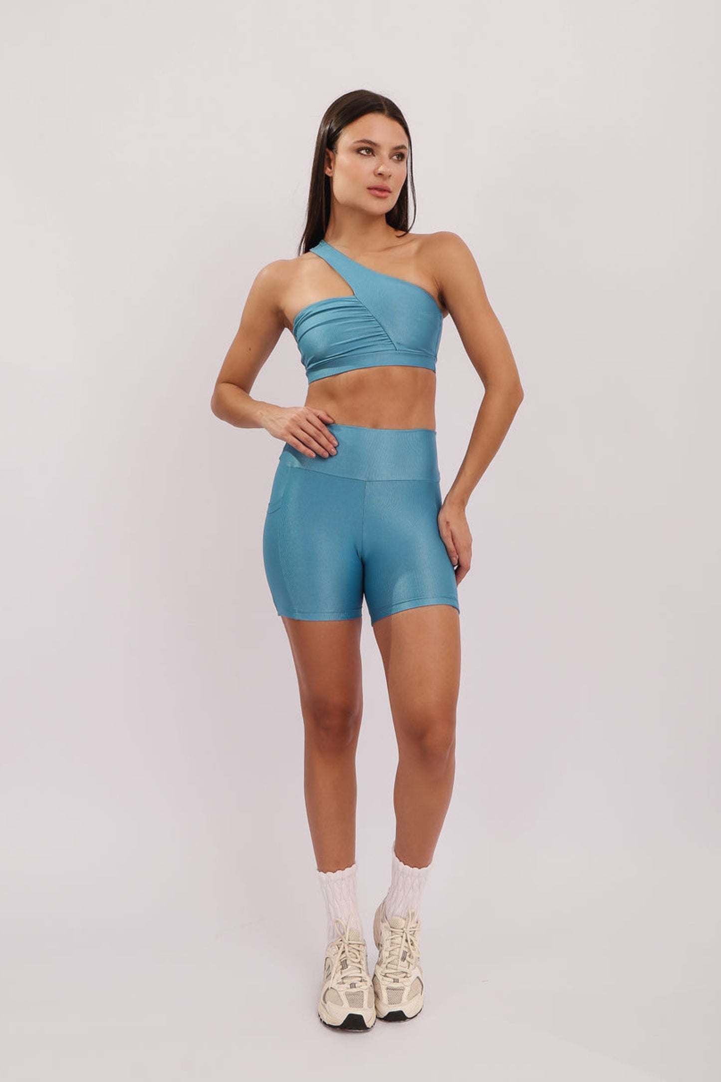 Conjunto Top Unique + Short Pocket Ocean