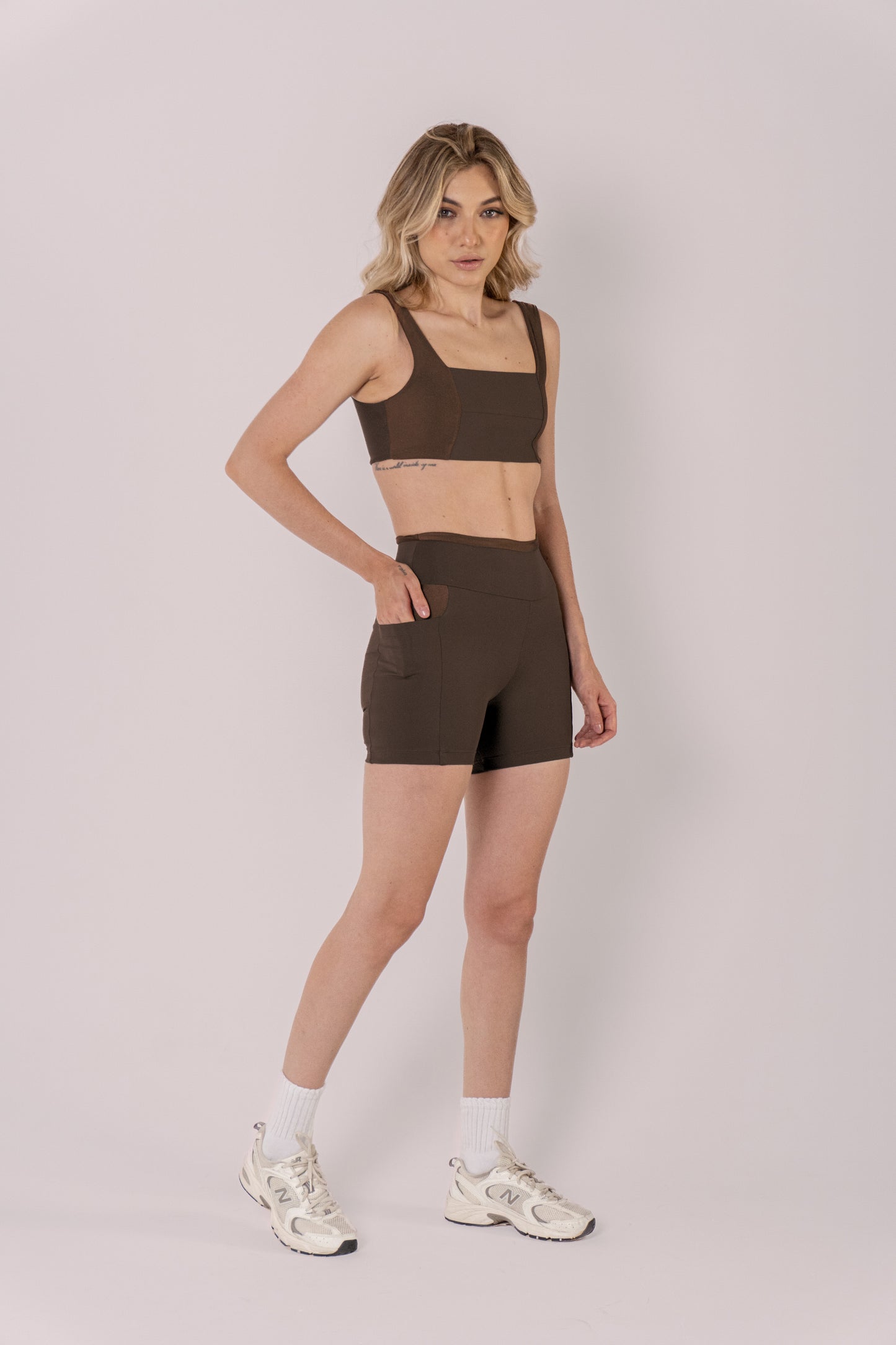 Conjunto Short Move + Top Move Brown