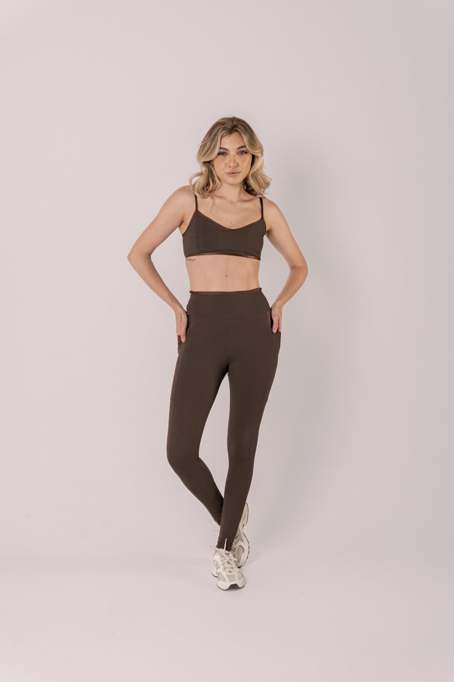 Conjunto Legging Move + Top Slim Brown