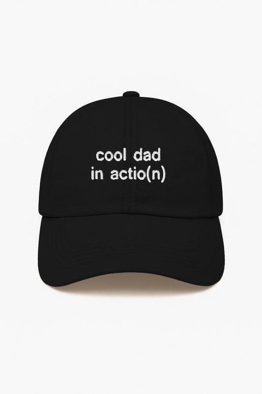 Boné "cool dad in actio(n)" - Preto