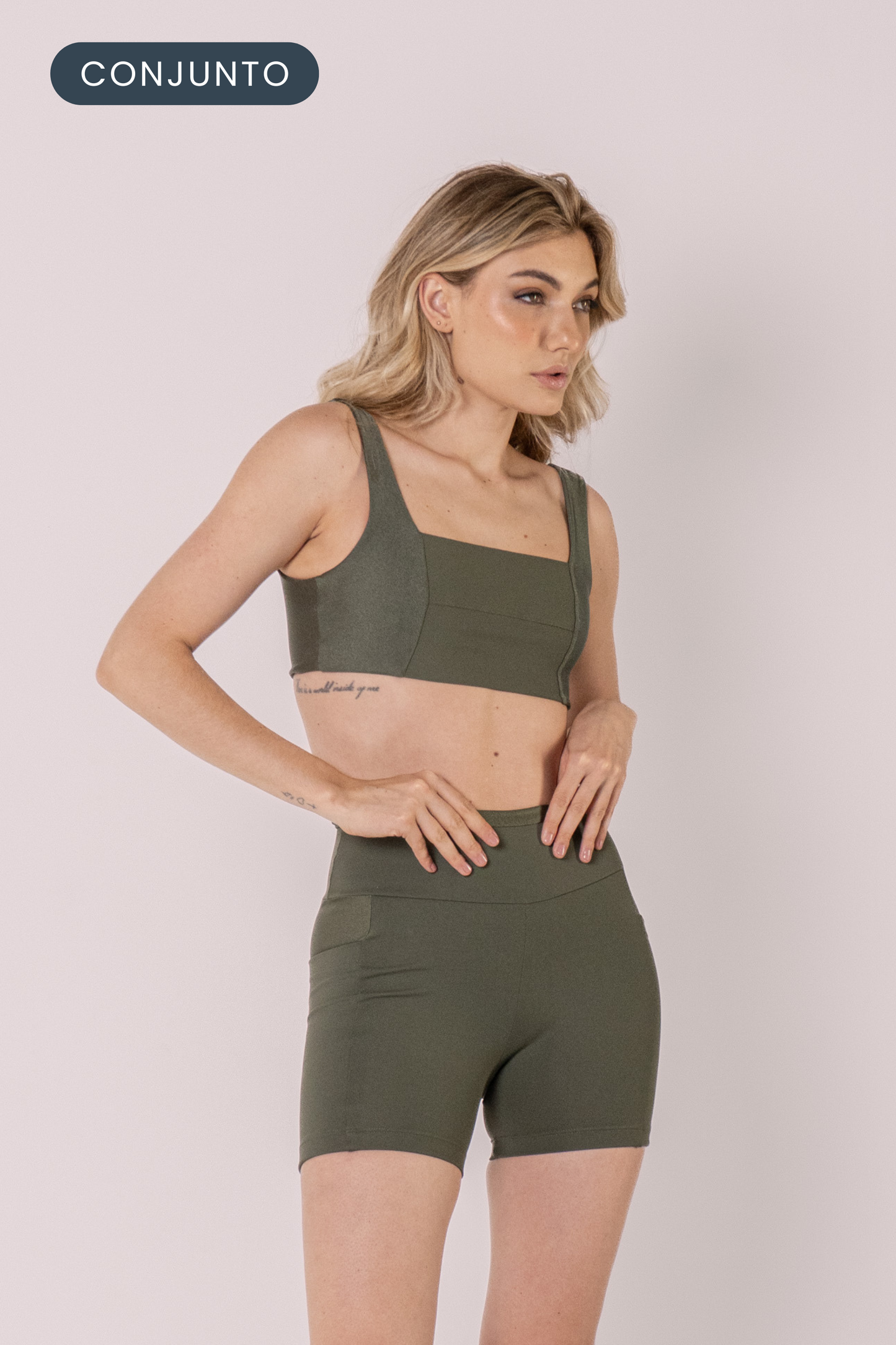 Conjunto Short Move + Top Move Militar