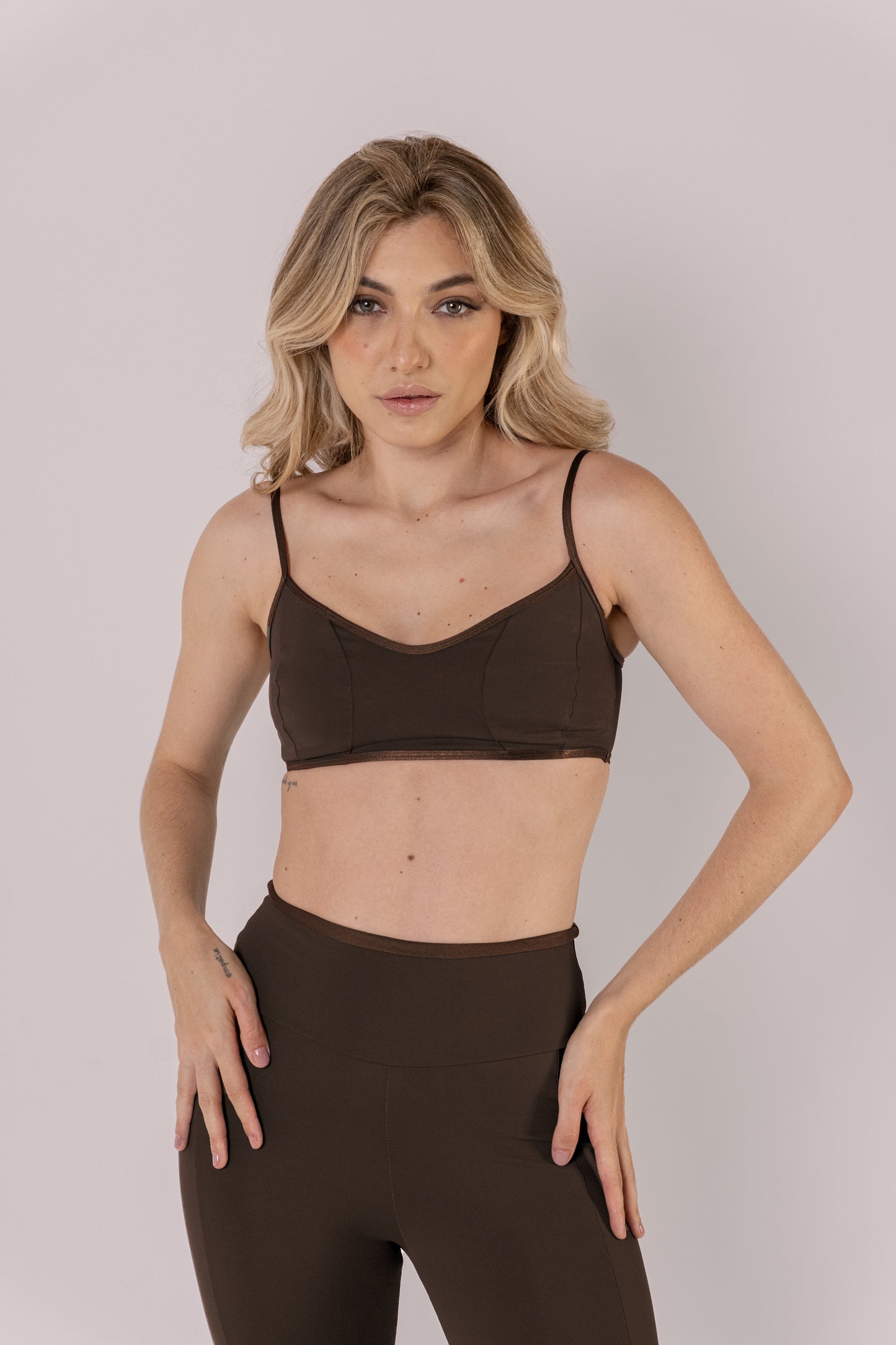 Conjunto Legging Move + Top Slim Brown